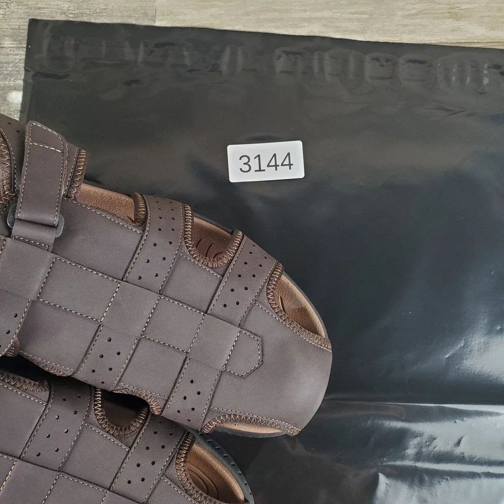 Nunn Bush Laguna Mens Fisherman Sandals Sz 13 M‎ Brown Brun Slingback